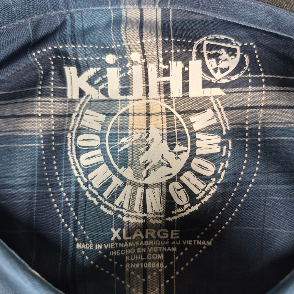 Kuhl Stealth Snap Button Shirt Men's XL Blue Short Sleeve Outdoors Hiking NWT - Picture 5 of 7